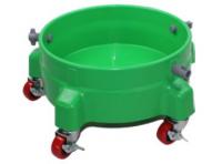 Тележка для ведра на колесах, с тормозами и фиксаторами ведра BUCKET DOLLY - GREEN