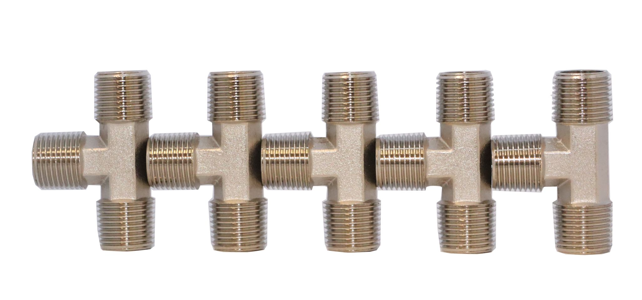 KraftWell KRW-TT12M3-5 Тройник резьбовой Т-образный M1/2" - M1/2" - M1/2", 5 шт