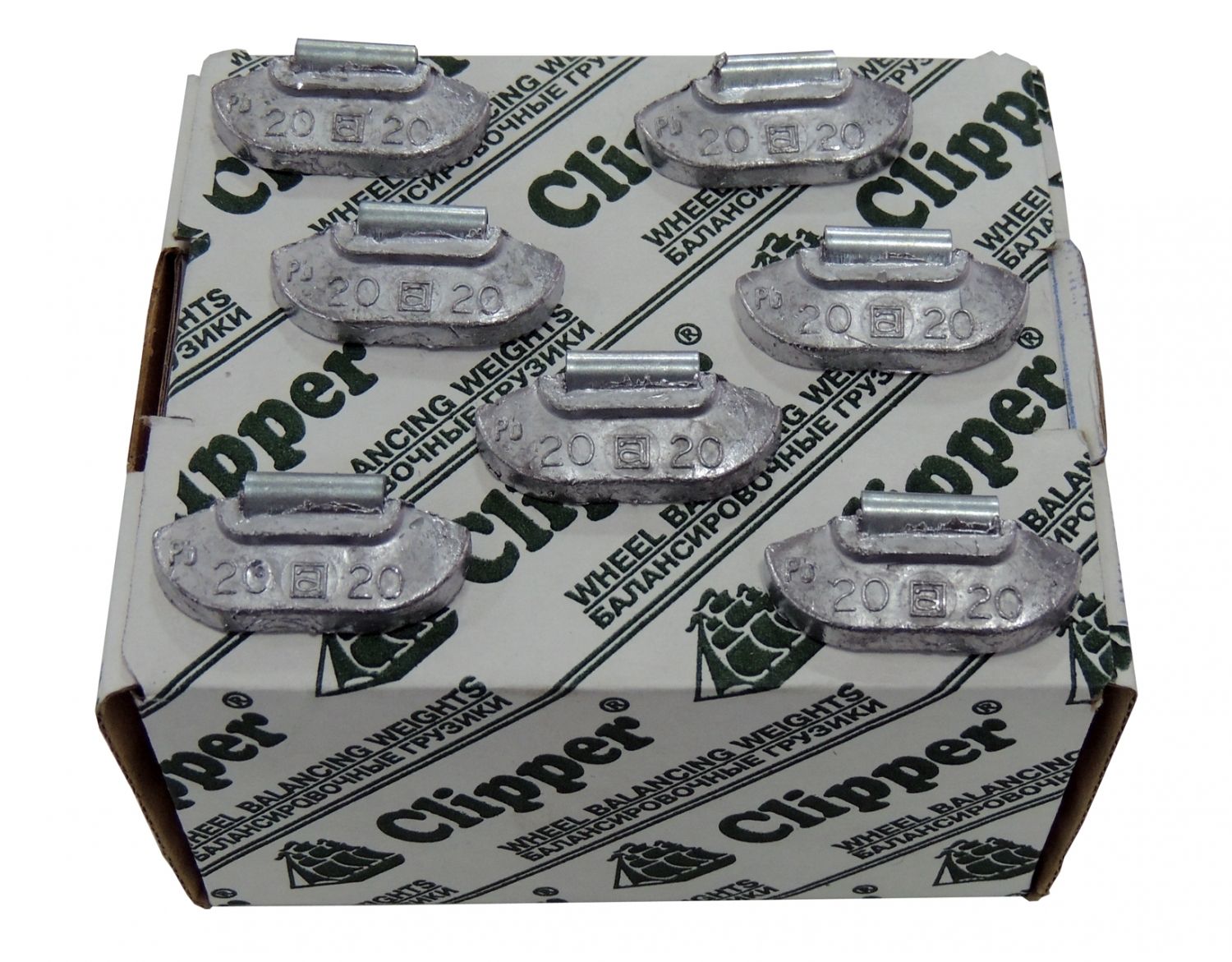 Грузики балансировочные для стальных дисков 20 г, 100 шт. CLIPPER 0220