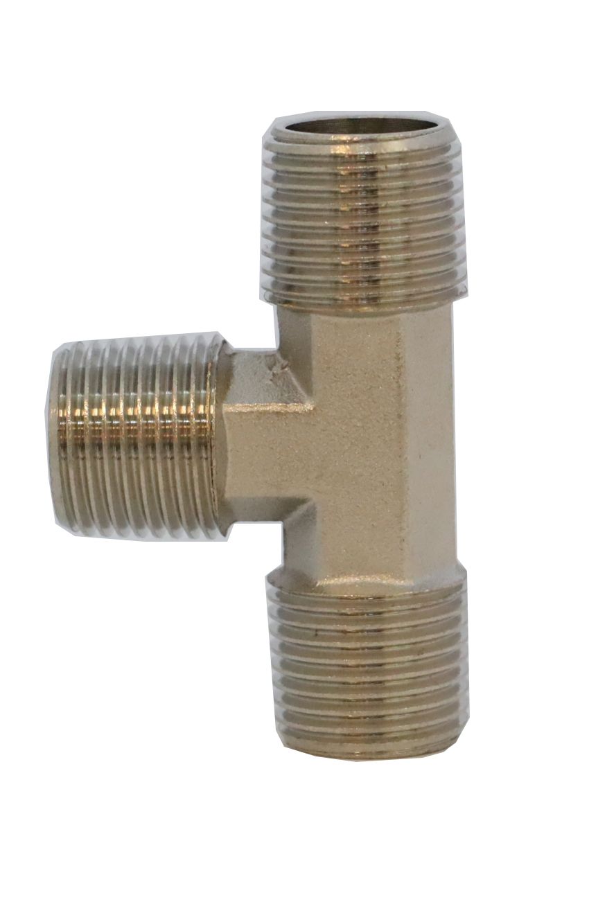 KraftWell KRW-TT12M3 Тройник резьбовой Т-образный M1/2" - M1/2" - M1/2", 1 шт
