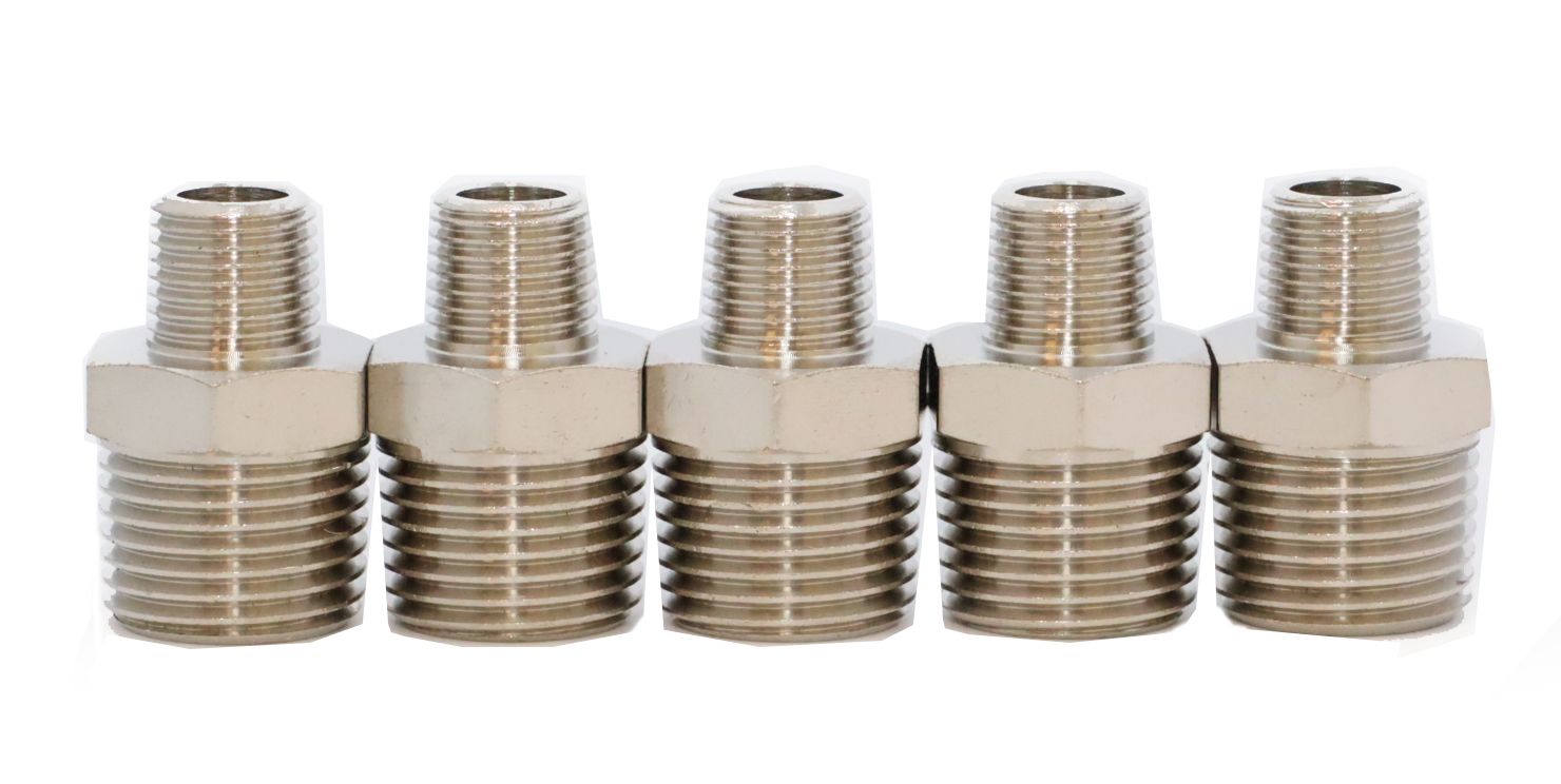 KraftWell KRW-TF12M14M-5 Переходник резьбовой M1/2" - M1/4", 5 шт