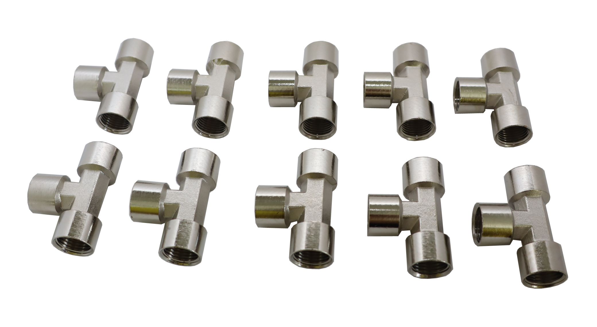 KraftWell KRW-TT12F3-10 Тройник резьбовой Т-образный F1/2" - F1/2" - F1/2", 10 шт