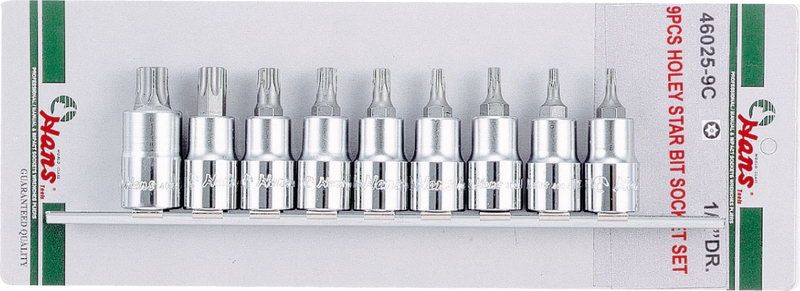 Набор торцевых головок TORX с отвер. на 1/2" Hans, 46025-9C
