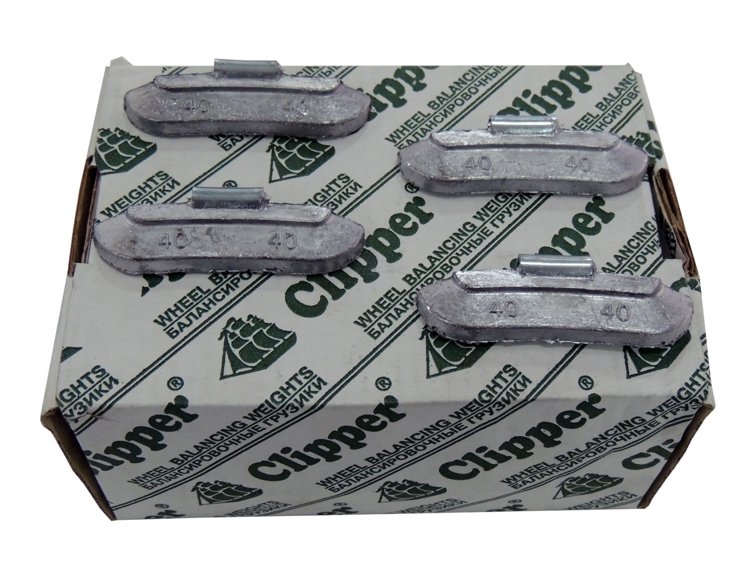 Грузики балансировочные для стальных дисков 40 г, 50 шт. CLIPPER 0240