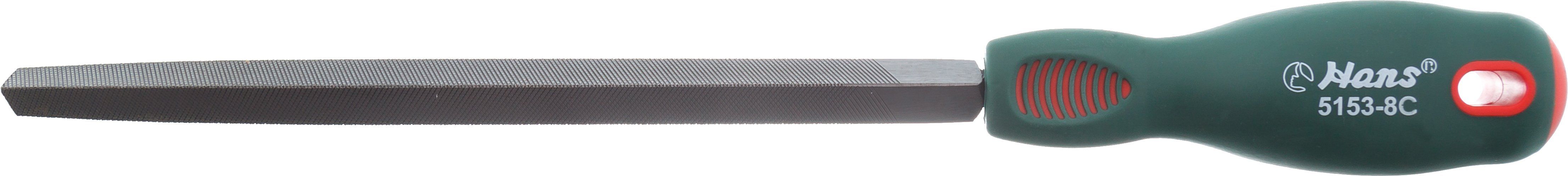 Треугольный напильник с резиновой ручкой 200 мм, 5153-8G, HANS