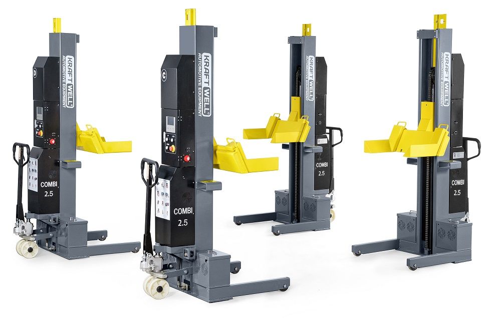 KraftWell COMBI2.5 Колонны подкатные г/п 4х2,5 т. электрогидравлические беспроводные
