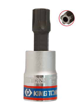 Насадка (бита) торцевая  KING TONY 302D55 TORX PLUS 5-ти лучевой 3/8 L=50мм IPR55