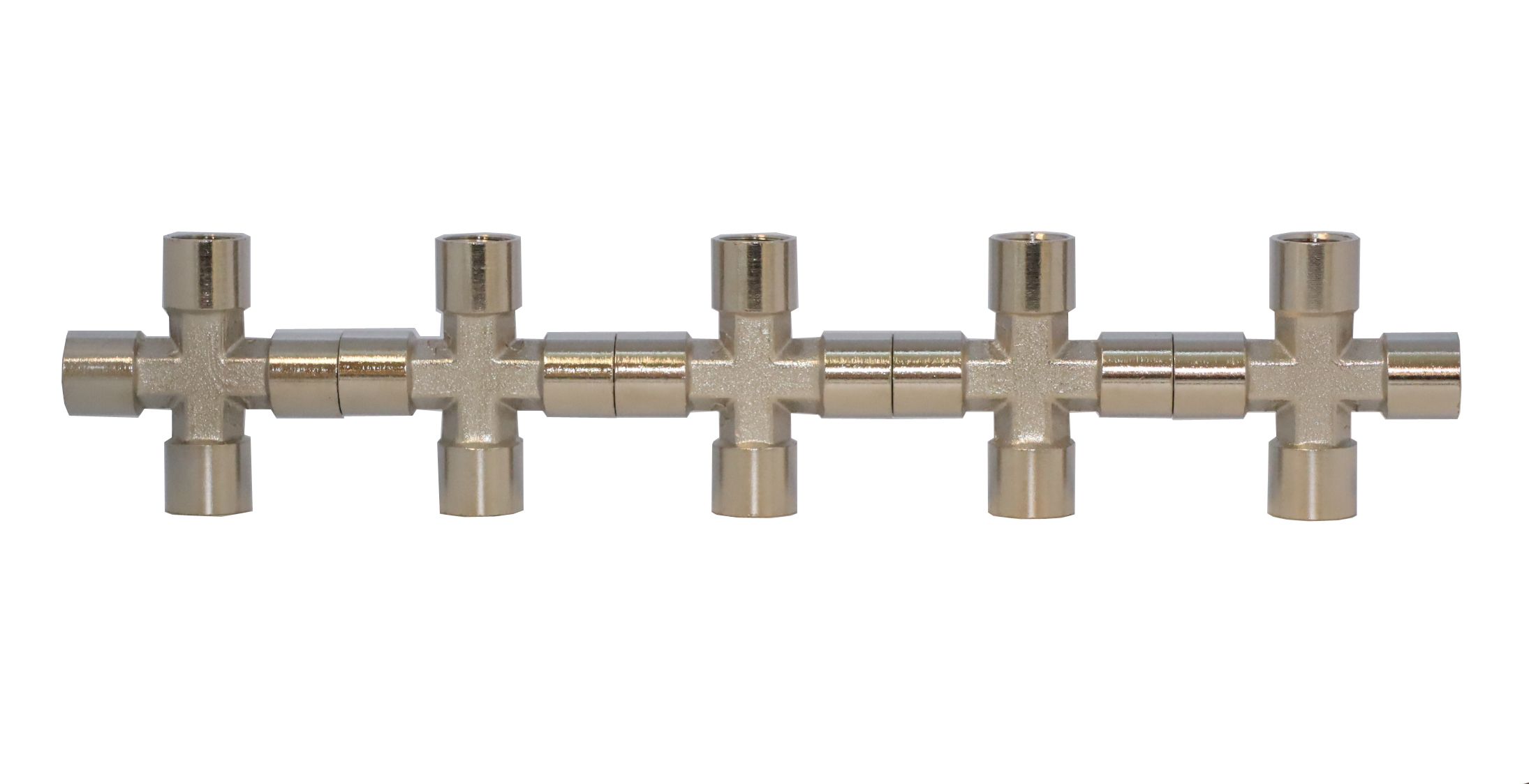 KraftWell KRW-TC14F4-5 Переходник "крест" 4*F1/4", 5 шт