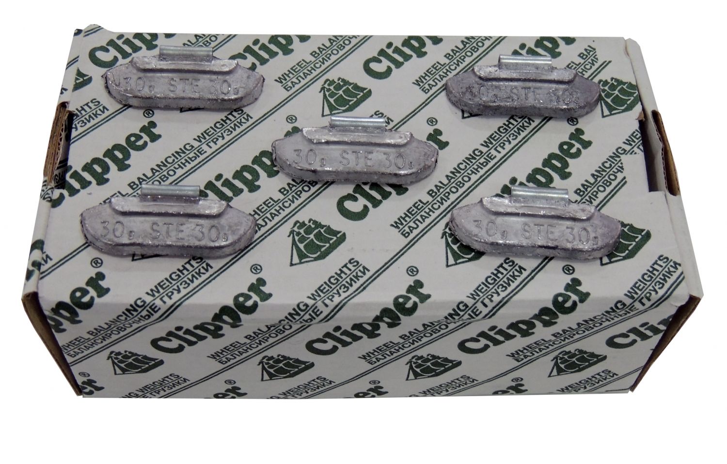 Грузики балансировочные для стальных дисков 30 г, 100 шт. CLIPPER 0230