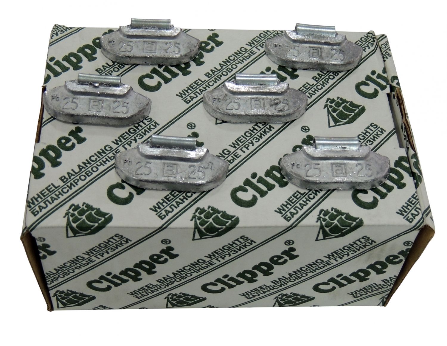 Грузики балансировочные для стальных дисков 25 г, 100 шт. CLIPPER 0225