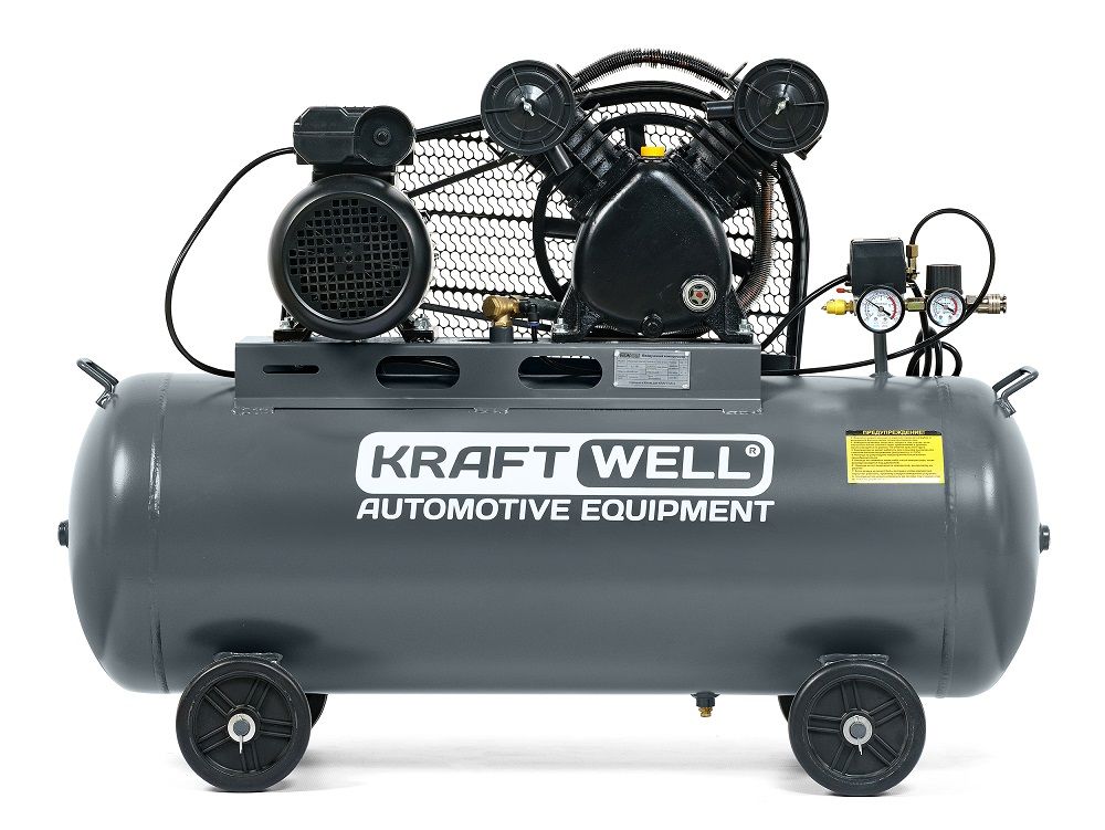 KraftWell SPIRUS 420A Компрессор поршневой 420 л/мин, 10 бар, 100 л, 380В