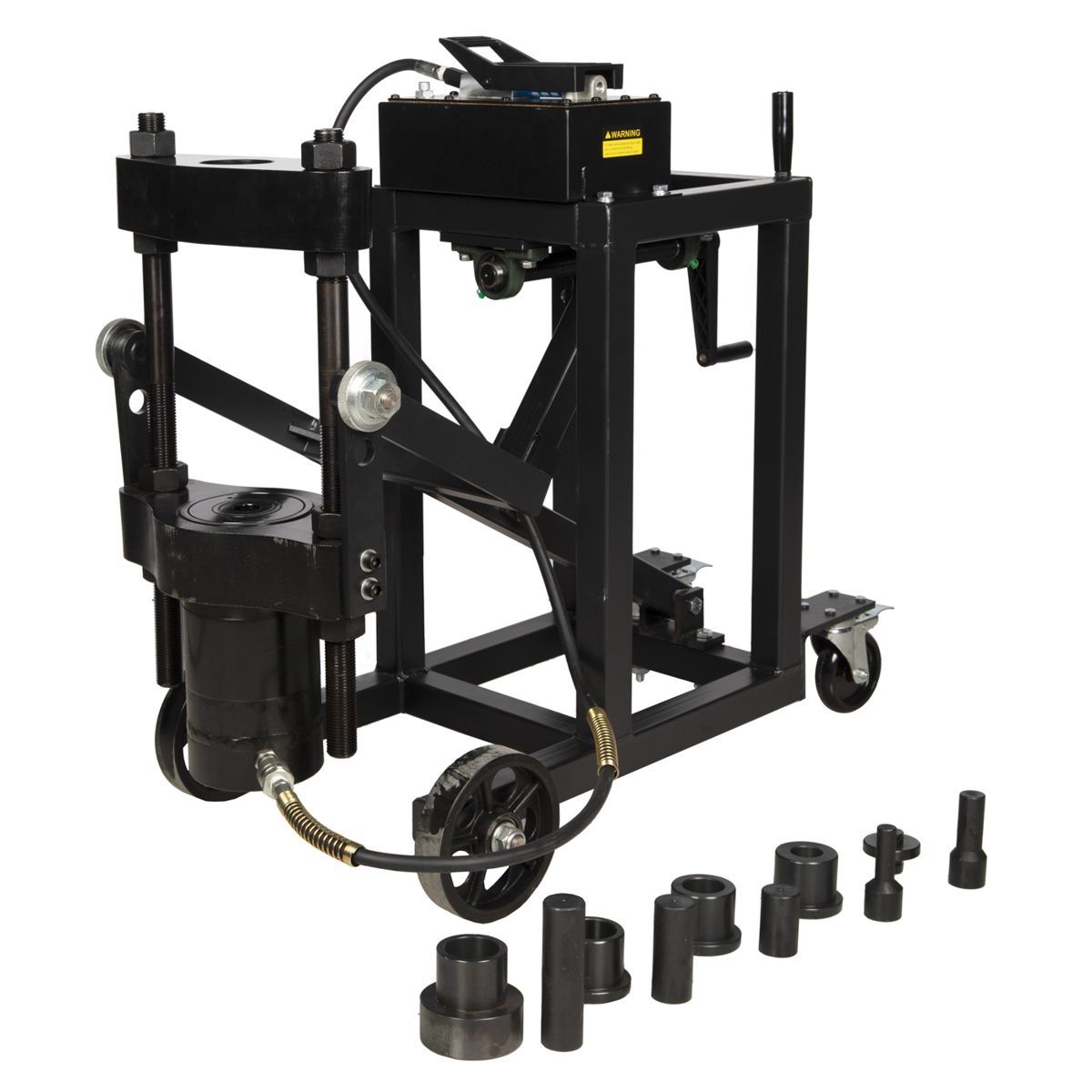WDK-TKS75E Выпрессовщик шкворней (шкворнедав) гидравлический 75т. С рамой и пневмогидравлическим насосом