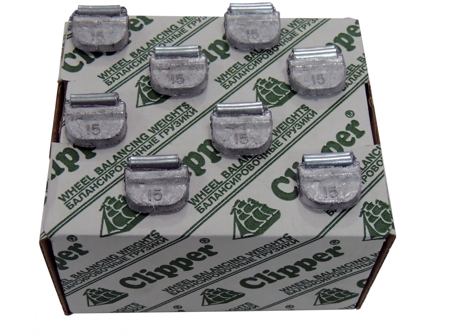 Грузики балансировочные для стальных дисков 15 г, 100 шт. CLIPPER 0215