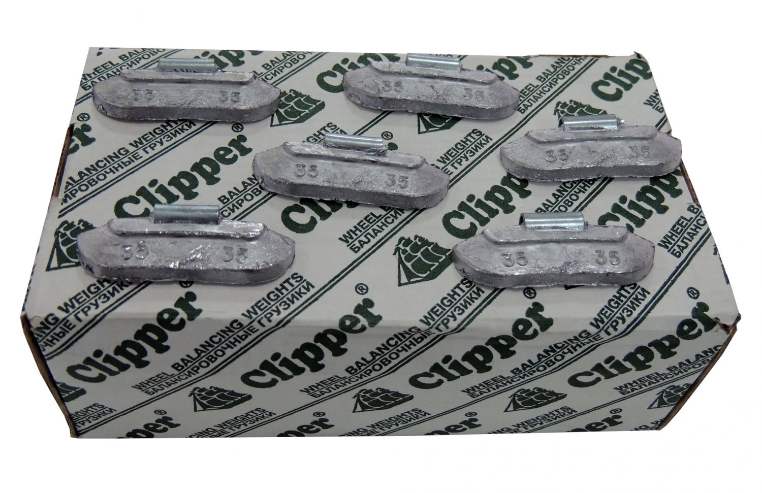 Грузики балансировочные для стальных дисков 35 г, 100 шт. CLIPPER 0235