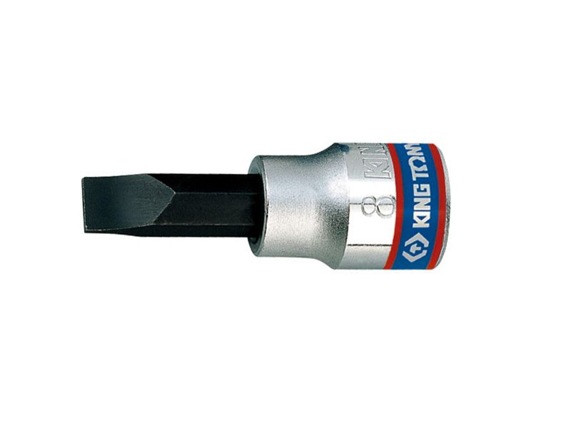 Насадка (бита) торцевая  KING TONY 302208 Slotted 3/8 L=50мм 1,2x8мм