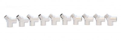 KraftWell KRW-TY14FMF-10 Тройник резьбовой Y-образный F1/4" - M1/4" - F1/4", 10 шт
