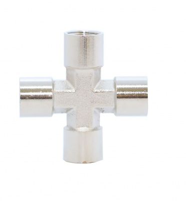KraftWell KRW-TC14F4 Переходник "крест" 4*F1/4", 1 шт