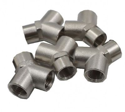 KraftWell KRW-TY14F3-5 Тройник резьбовой Y-образный F1/4" - F1/4" - F1/4", 5 шт