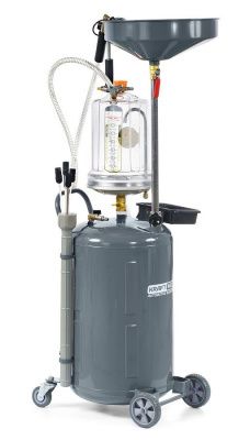 KraftWell KRW1839.80L Установка для слива и откачки масла/антифриза с подъемной ванной и мерной емкостью, 100 л